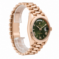 Rolex 18Kt RG Day-Date 40MM Anniversary Olive Green 228235 Watch